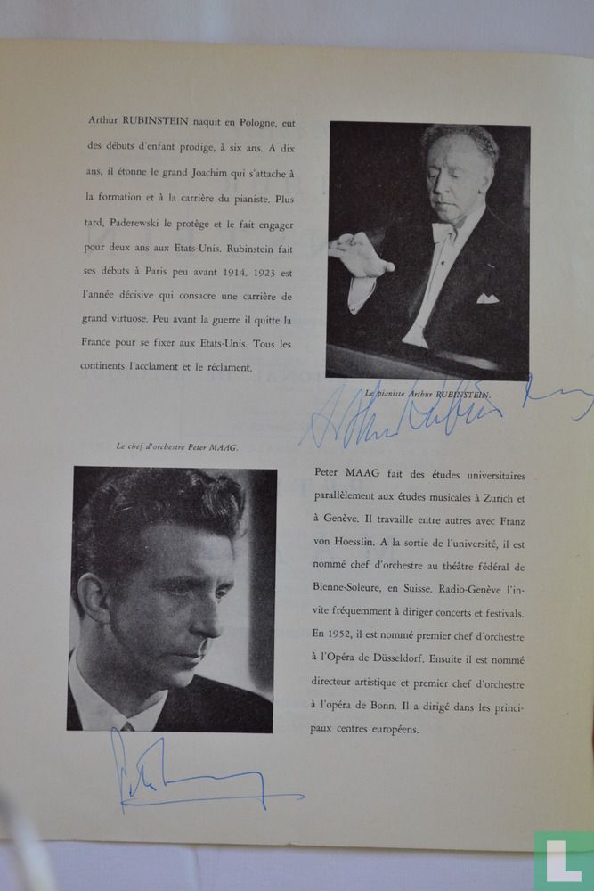 Arthur Rubinstein + Peter Maag