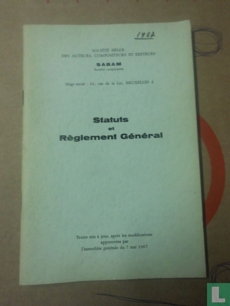 Statuts et règlement général