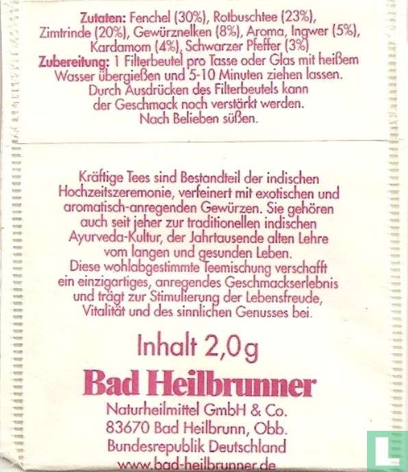 Indischer hochzeitstee
