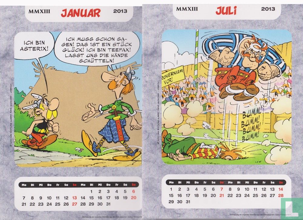 Asterix Calendar 2013
