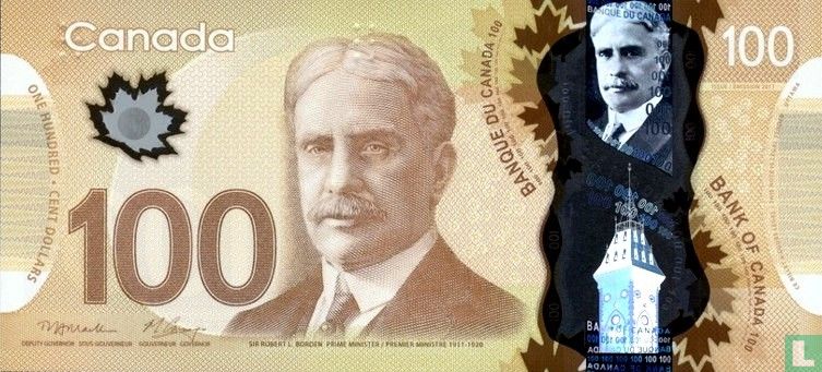 Canada 100 dollars 2012
