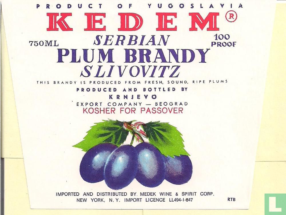Plum Brandy Slivovitz