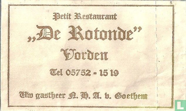 Petit Restaurant "De Rotonde"