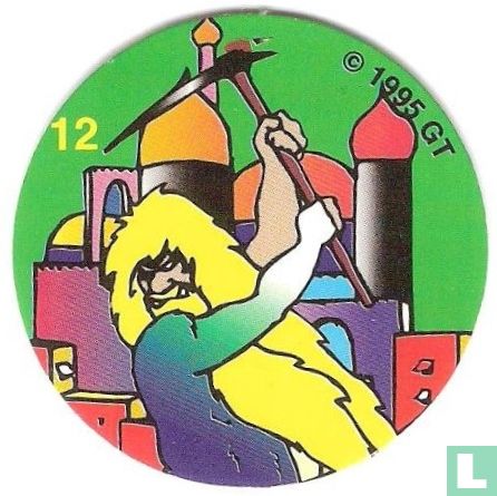 Mann mit Schneidkrampen