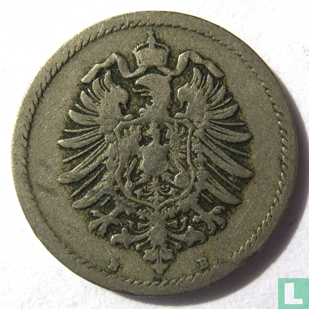 German Empire 5 pfennig 1874 (B) KM# 3 (1874) - Germany - LastDodo