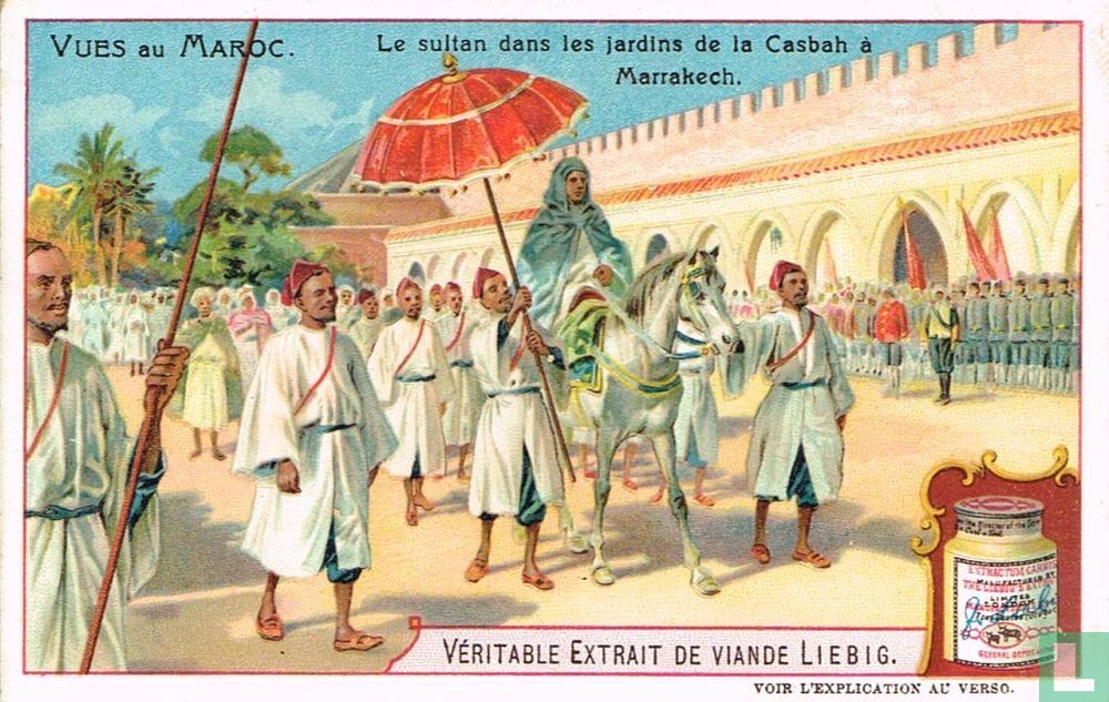 Le sultan dans les jardins de la Casbah à Marrakech