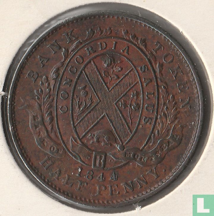 Bas-Canada ½ penny 1844