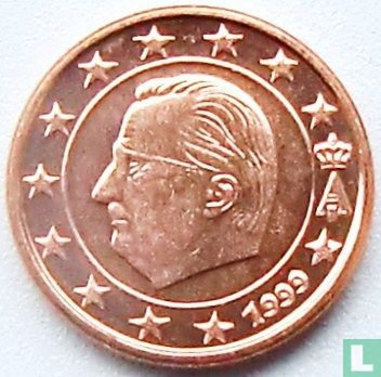 Belgium 1 cent 1999 (large stars) KM# 224 (1999) - Belgium - LastDodo
