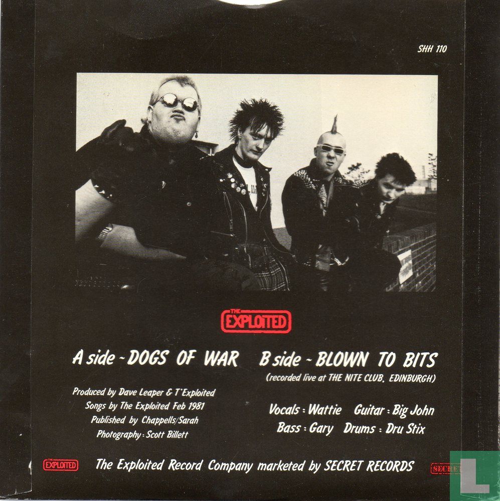 Dogs of War Single SHH 110 (1981) - Exploited, The - LastDodo