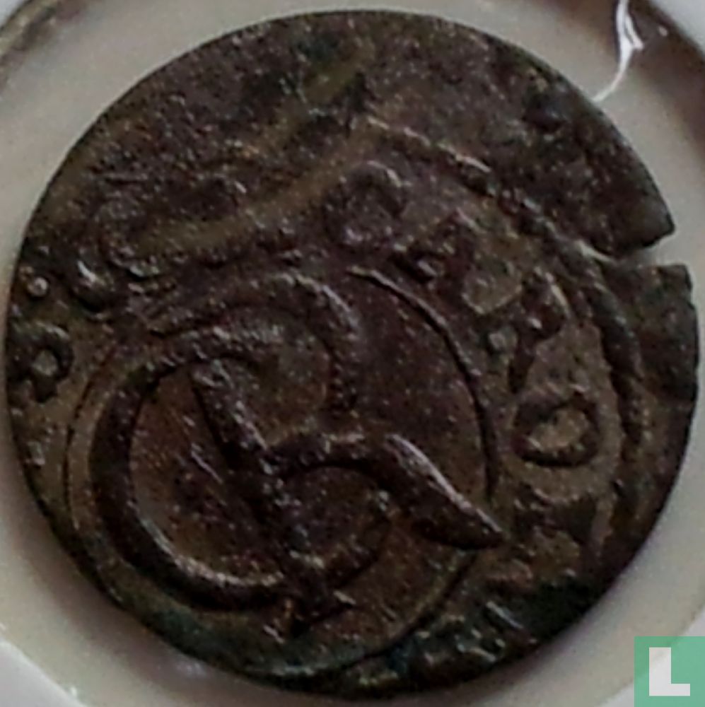 Riga 1 solidus 1661 (fauté)