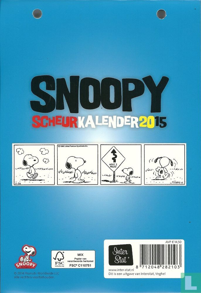 Snoopy scheurkalender 2015