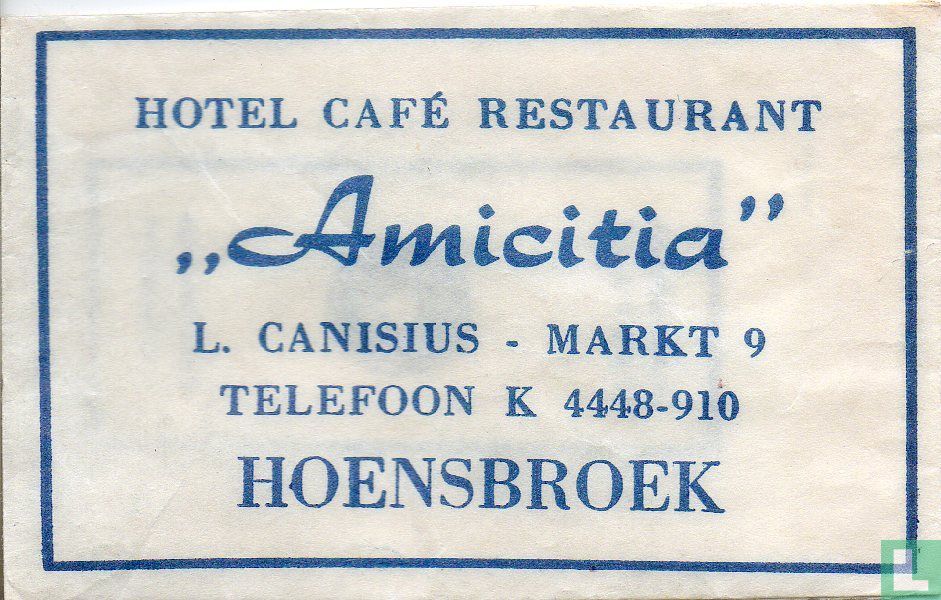 Hotel Café Restaurant "Amicitia"
