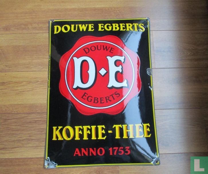 Voorouder Bowling Lang Emaille bord Douwe Egberts (1930) - Coffee / Tea - LastDodo