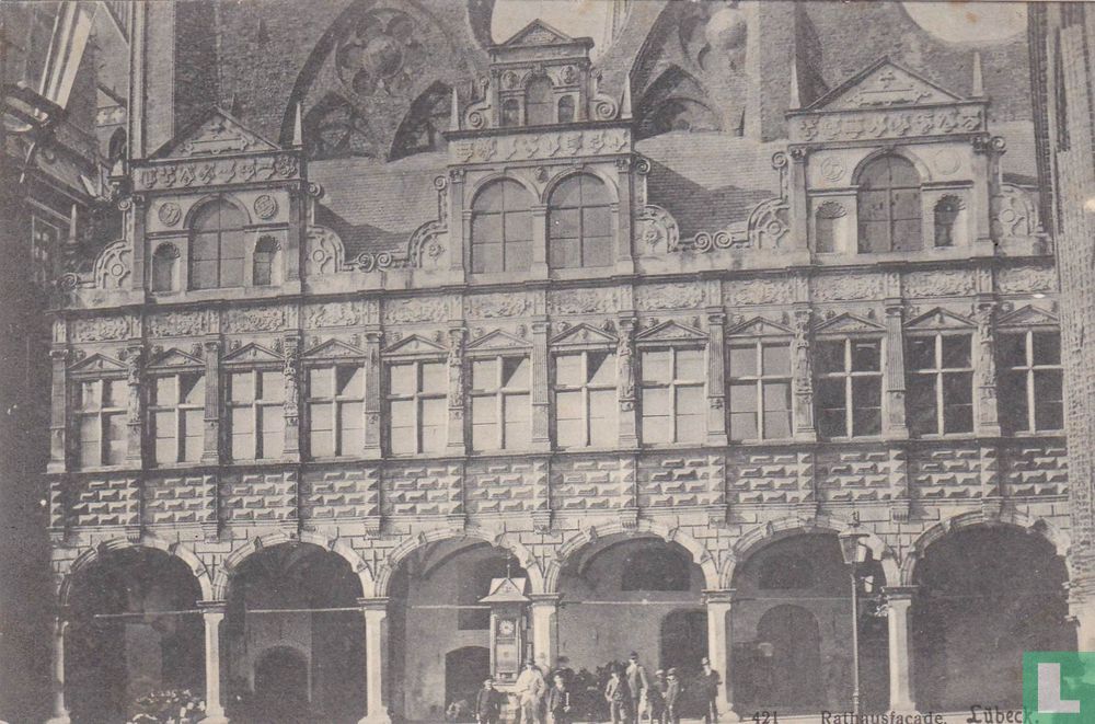 Rathausfaçade. Lübeck