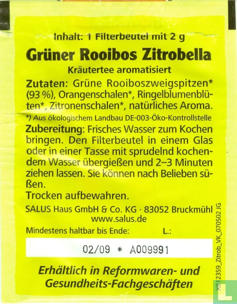grüner Rooibos Zitrobella