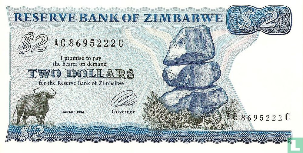 Simbabwe 2 Dollars 1994