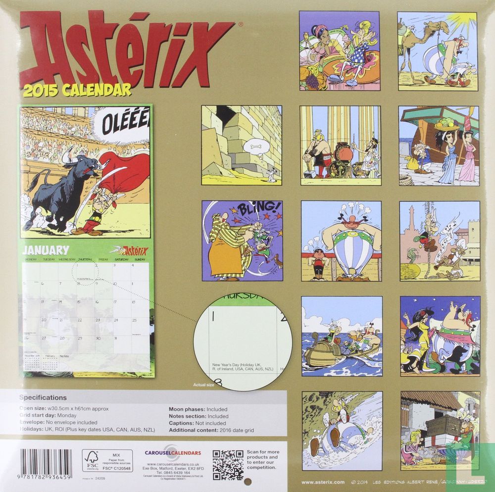 Calendrier Astérix 2015