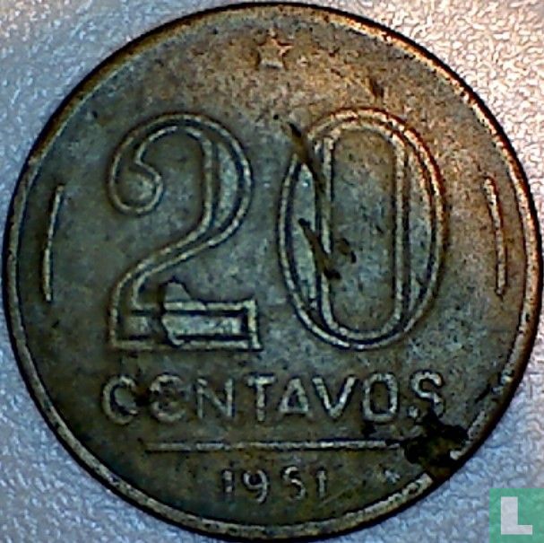 Brésil 20 centavos 1951