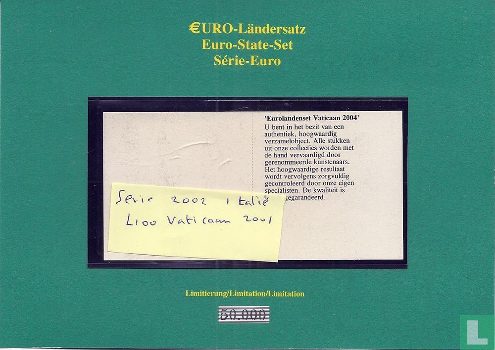 Italy & Vatican combination set 2004