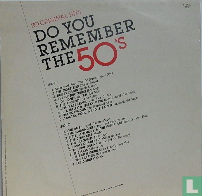 Do You Remember the 50's