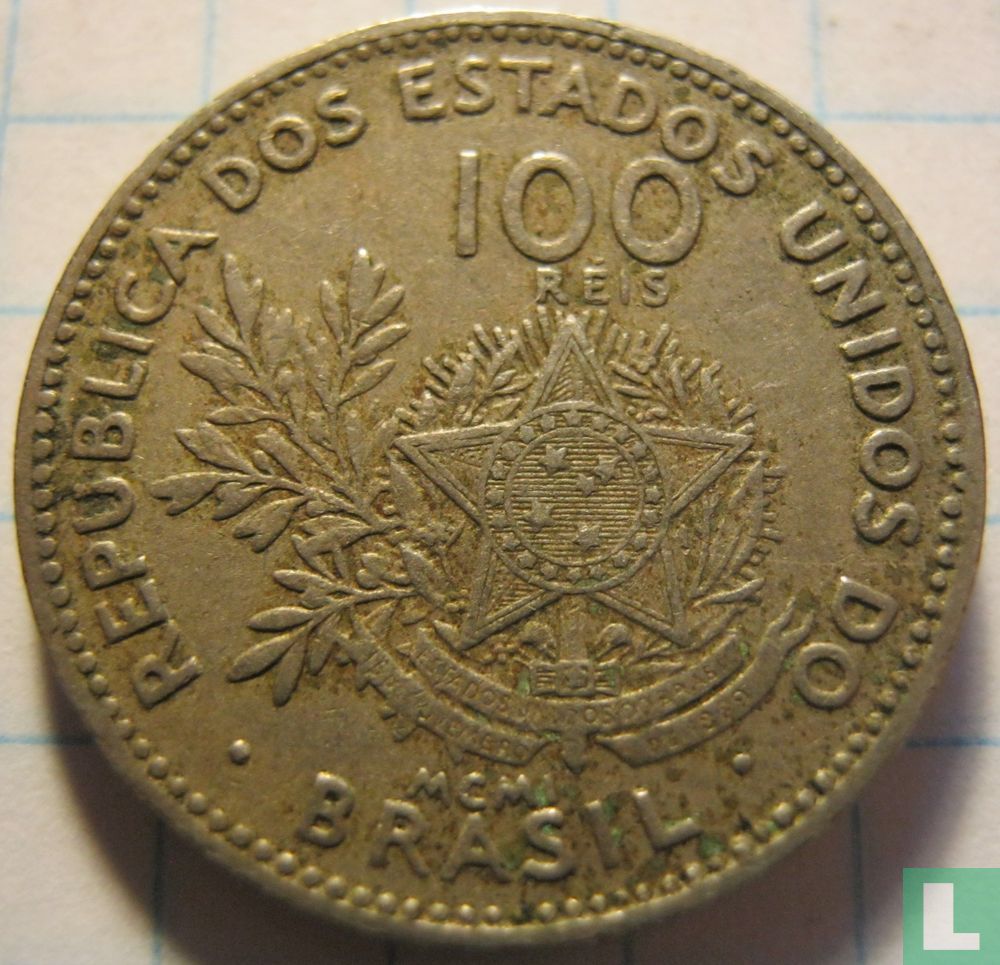 Brasilien 100 Réis 1901