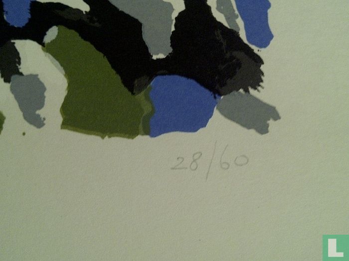 Lucebert, Zonder titel - kleurenzeefdruk, 1994, oplage 60 - Luceberts laatste prent