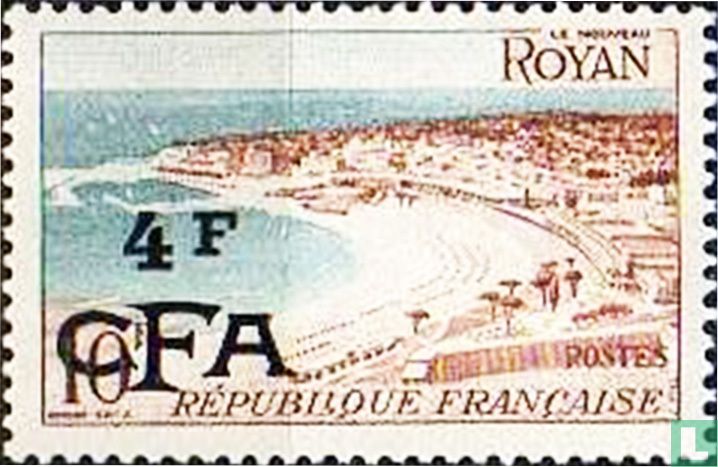 Royan, with overprint