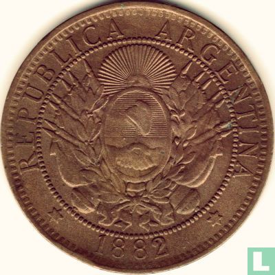 Argentina 2 centavos 1882