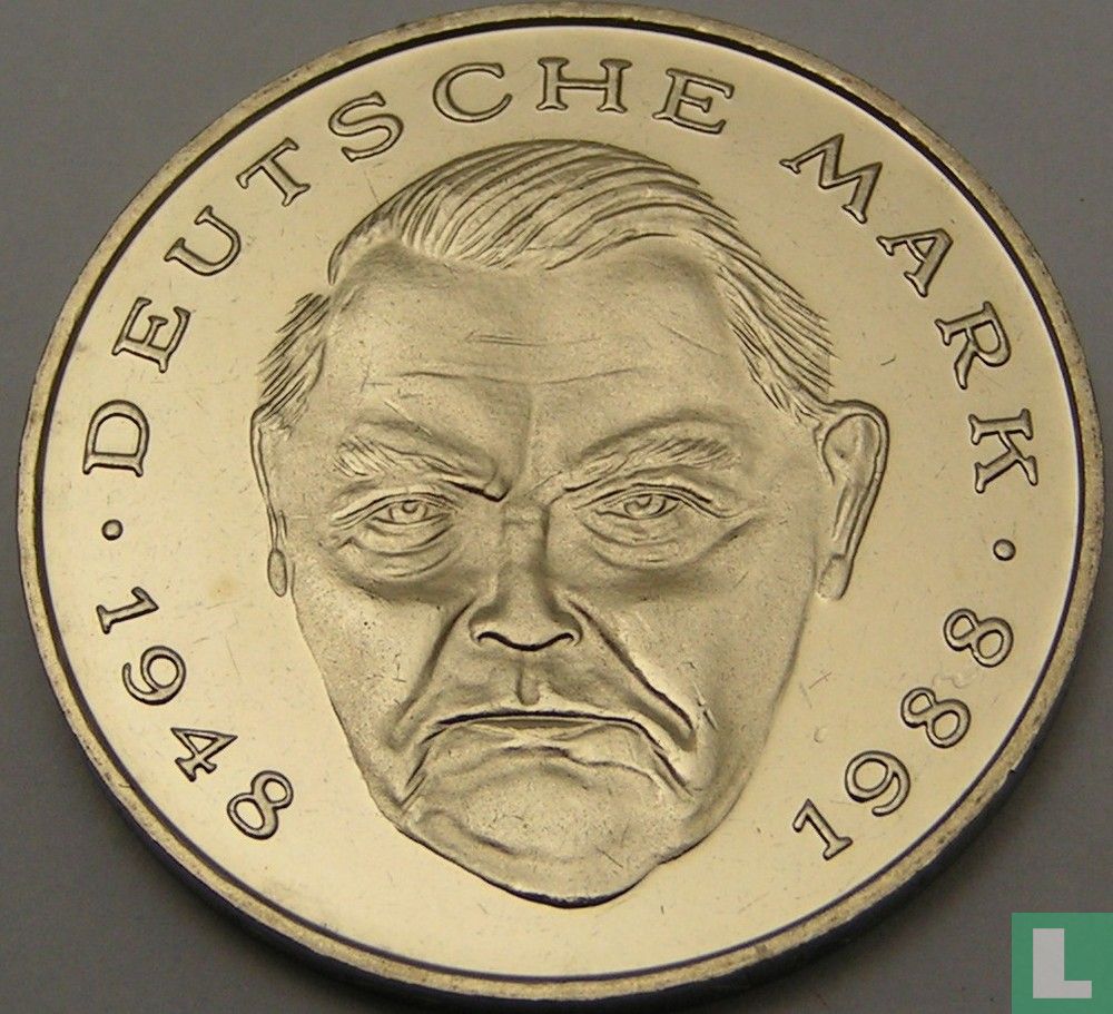 Duitsland 2 Mark 1999 A Ludwig Erhard KM 170 1999 Duitsland Duitsland 2 mark 1999 a ludwig erhard km 170 1999 duitsland