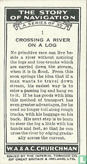 Crossing a river on a log