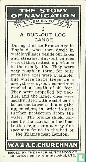 A dug-out log canoe