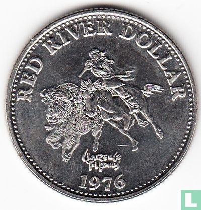 Canada Red River dollar 1976