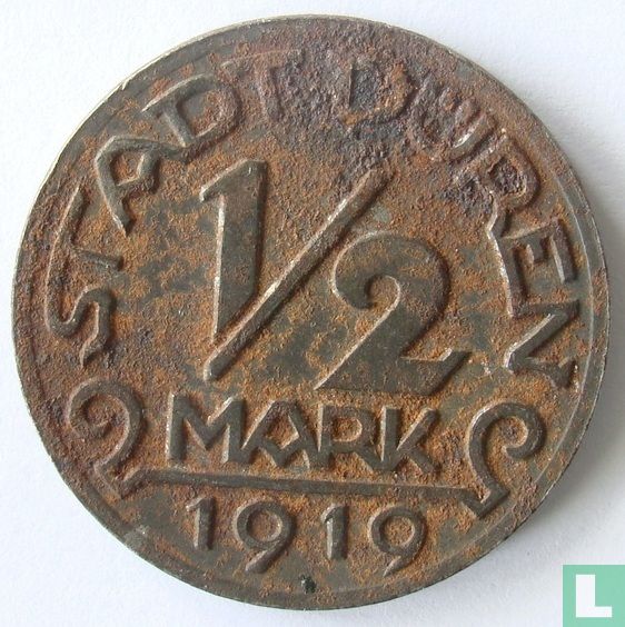 Düren ½ mark 1919 (type 2)