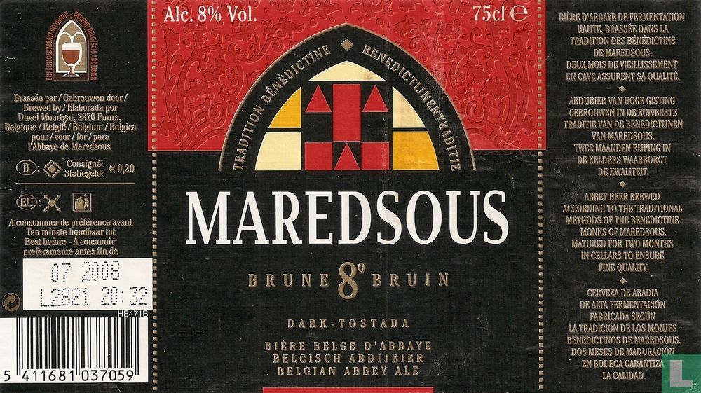 Maredsous 8 Brune Bruin 75cl