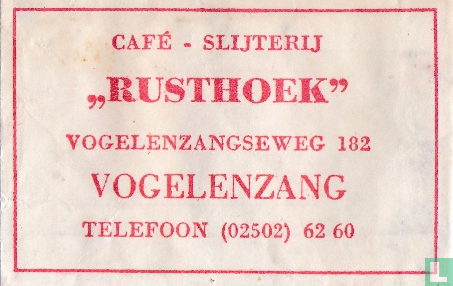 Café Slijterij "Rusthoek"