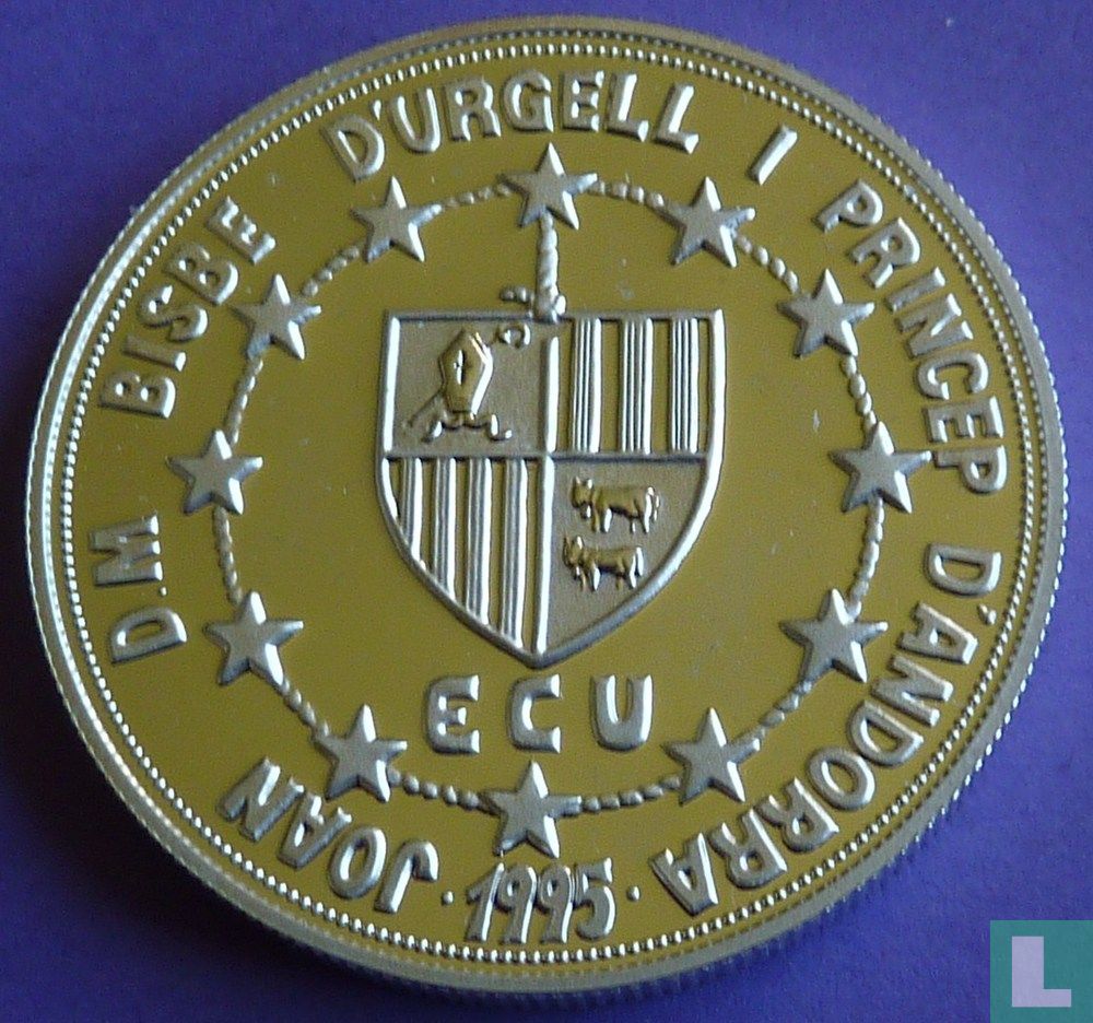 Andorra 10 diners 1995 (PROOF) "European Customs Union - Ramon Berenguer III"