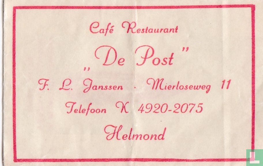 Café Restaurant "De Post"