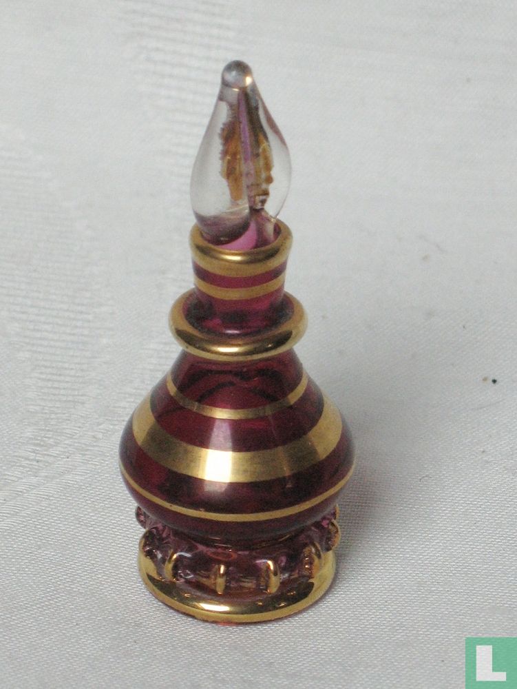 Mini decorative Egypte bottle red/gold
