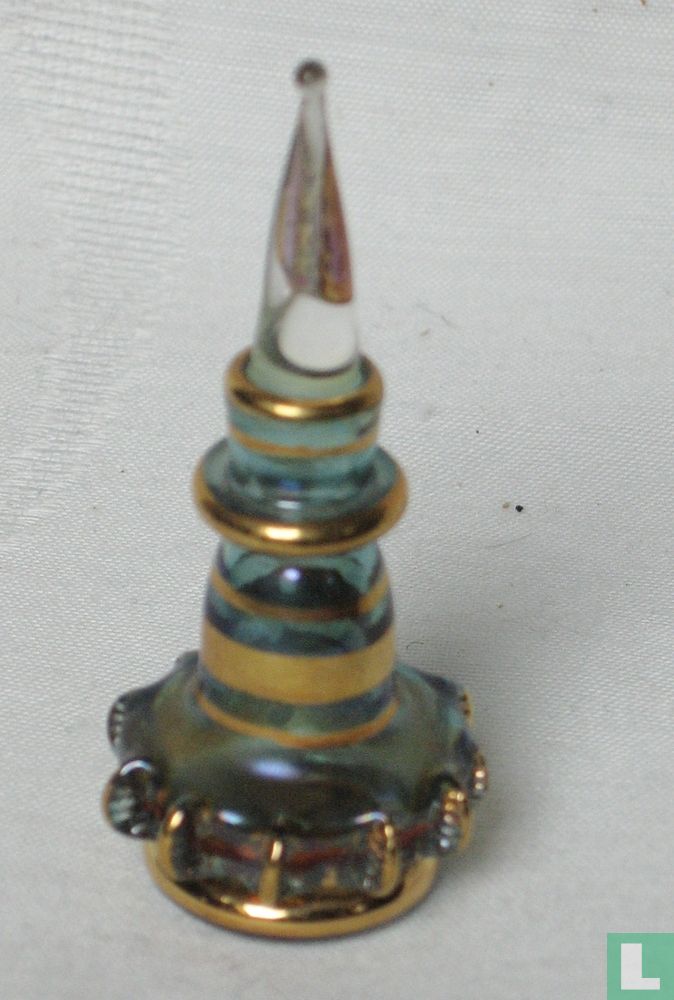 Mini decorative Egypte bottle gold/blue