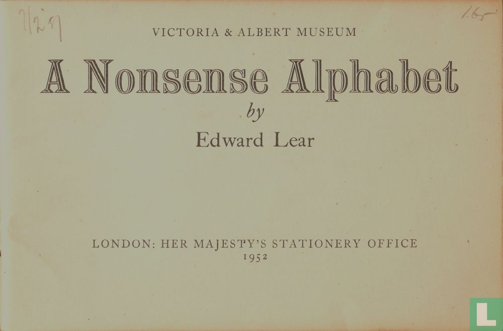 A Nonsense Alphabet