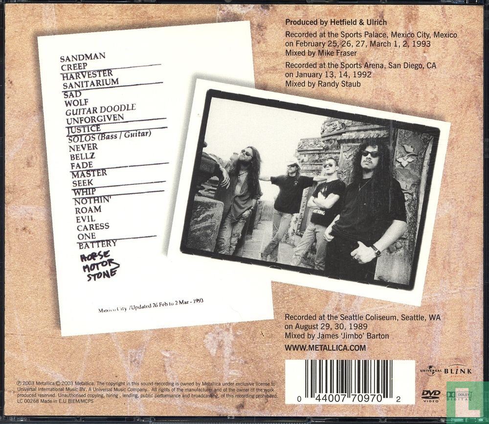 Live shit: Binge & Purge CD VFC44519 (2003) - Metallica - LastDodo