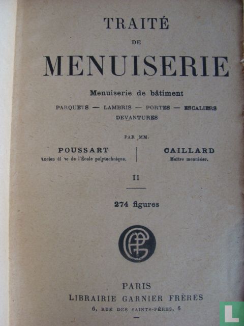 Traité de Menuiserie