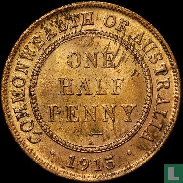 Australia ½ penny 1915 H