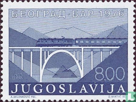 Train on bridge