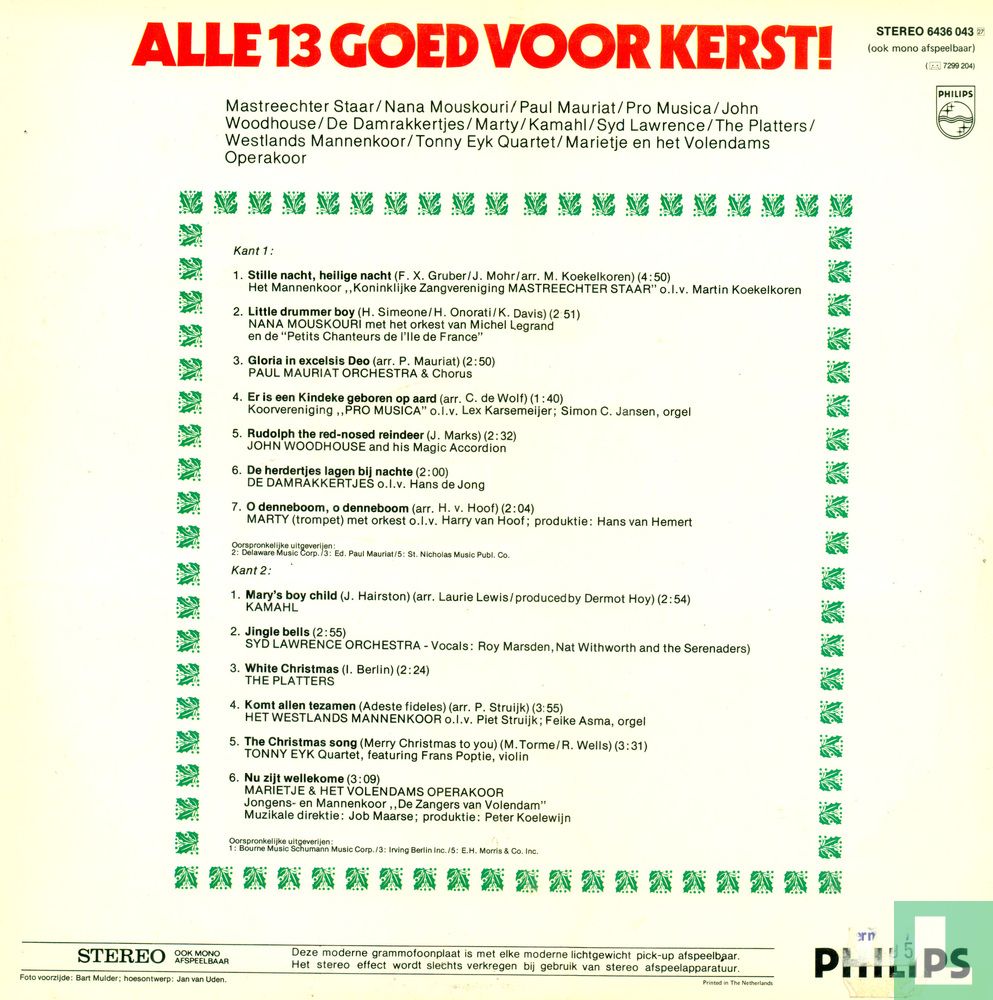 Alle 13 goed voor Kerst