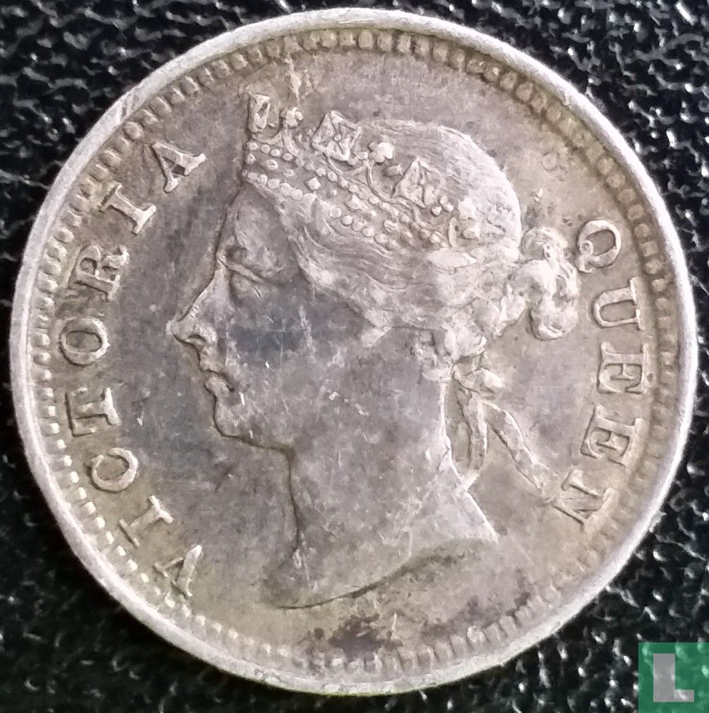 Straits Settlements 5 Cent 1885