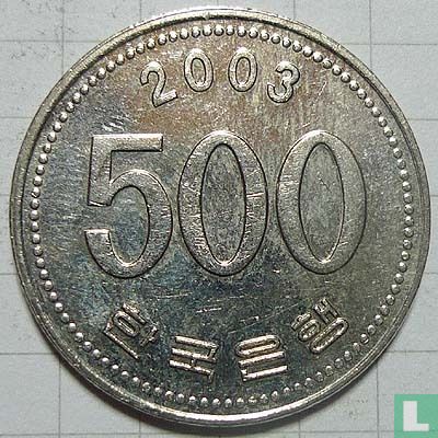Corée du Sud 500 won 2003