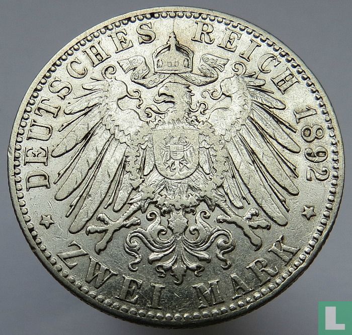 Hambourg 2 mark 1892