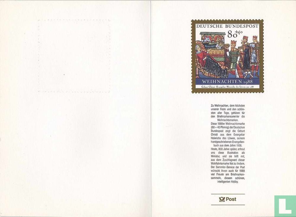 Jahreskarte des Sammler-service 1988