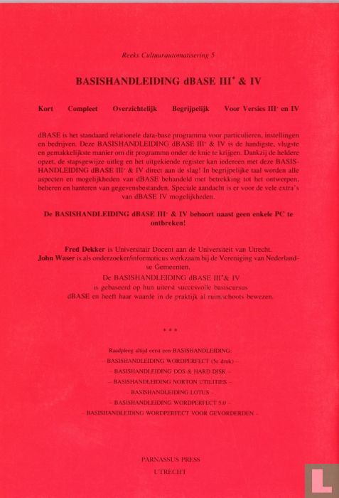 Basishandleiding dBASE III+ & IV